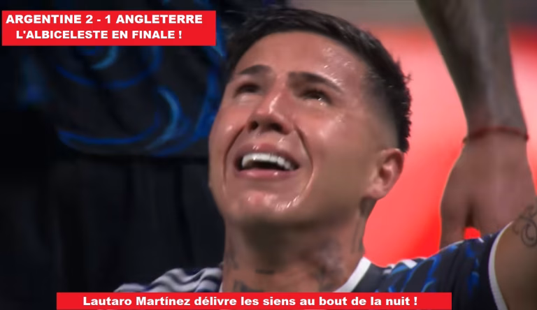 Lautaro Martinez joie but Argentine Angleterre match